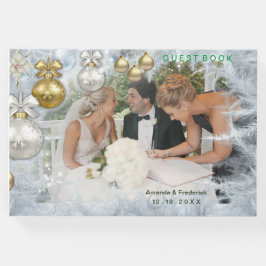Libro De Visitas Boda de Navidades blancos