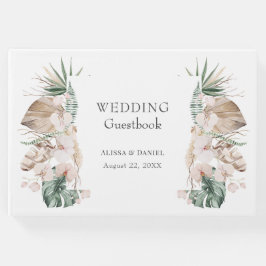 Libro De Visitas Boda de orquídeas tropicales Monstera