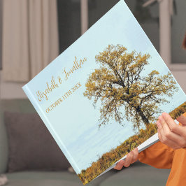Libro De Visitas Boda de otoño bajo un roble rústico