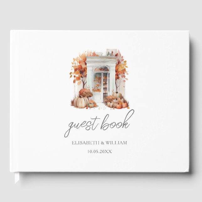 Libro De Visitas Boda de otoño personalizado (Anverso)