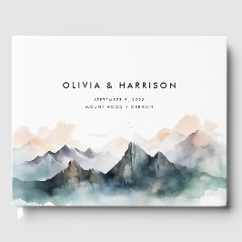 Libro De Visitas Boda de paisaje de la cordillera acuática moderna