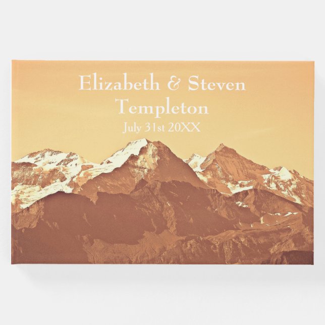 Libro De Visitas Boda de paisajes de montaña (Anverso)