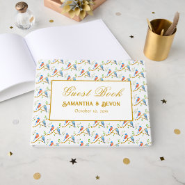 Libro De Visitas Boda de pajaritos azules