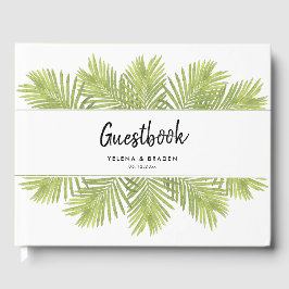 Libro De Visitas Boda de palmera tropical
