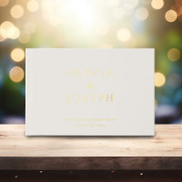 Boda de Papel de Oro Personalizado Marfil
