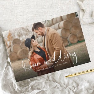 Libro De Visitas Boda de Pareja de Caligrafía Moderna Foto