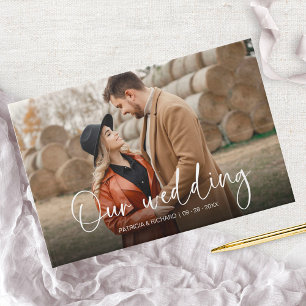 Libro De Visitas Boda de Pareja de Caligrafía Moderna Foto