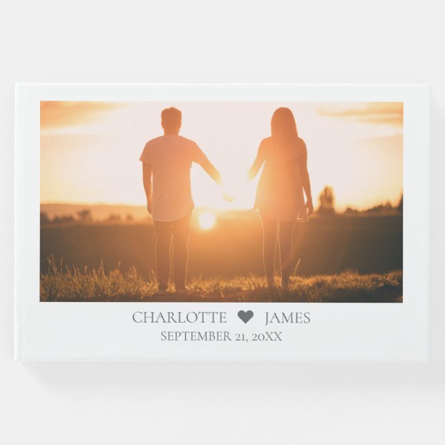 Libro De Visitas Boda de parejas fotográficas personalizadas (Anverso)