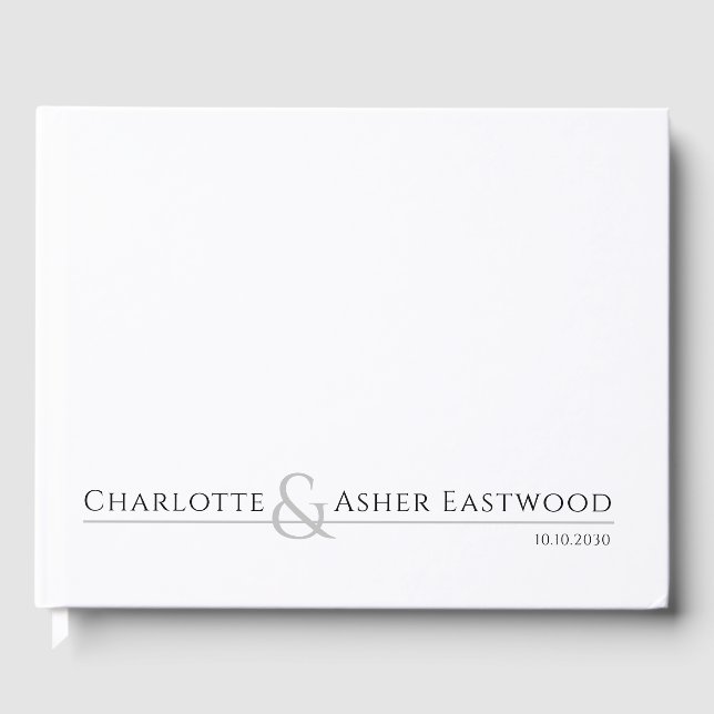 Libro De Visitas Boda de parejas personalizadas (Anverso)