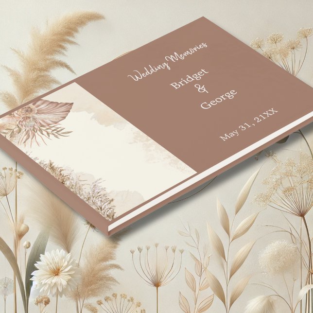 Libro De Visitas boda de pasto taupe neutro (Subido por el creador)