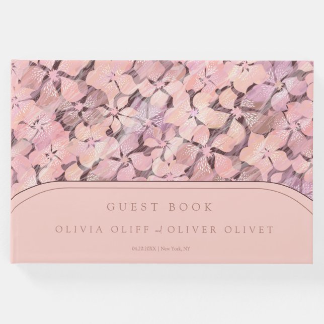 Libro De Visitas Boda de Peach Romance (Anverso)