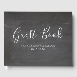 Libro De Visitas Boda de pizarra. Sencilla pizarra. Gris moderno