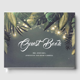 Libro De Visitas Boda de Playa Palm Leaves
