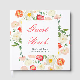 Libro De Visitas Boda de primavera con tulipanes y narcisos