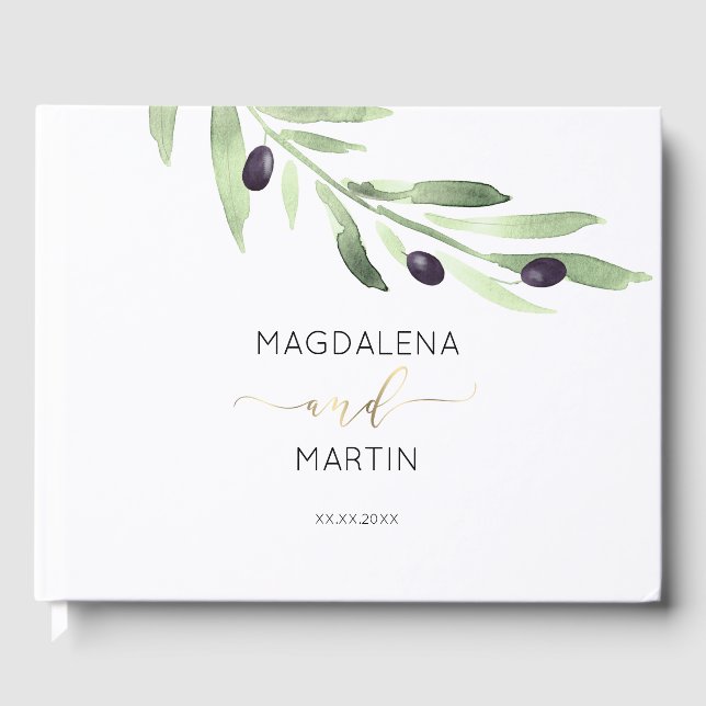 Libro De Visitas boda de rama de olivo (Anverso)