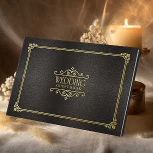 Libro De Visitas Boda de Relieve metalizado dorado filigrí fino ID8