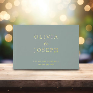 Libro De Visitas Boda de Relieve metalizado dorado Personalizado Sa