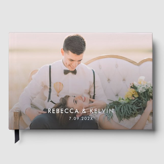 Libro De Visitas Boda de Relieve metalizado plateado fotográfico mo (Anverso)