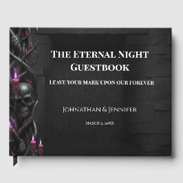 Libro De Visitas Boda de Romance Oscuro de Vampire Gothic de Noche 