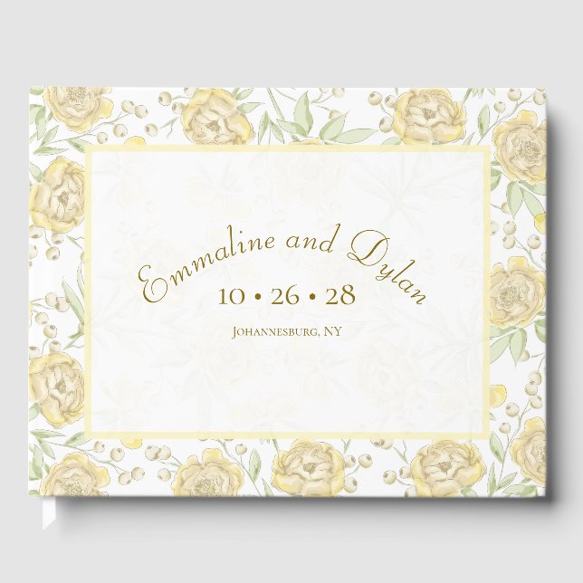 Libro De Visitas Boda de Rosa Amarilla (Anverso)