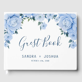 Libro De Visitas Boda de Rosas azules