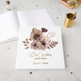 Libro De Visitas Boda de Rosas de color suave