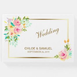 Libro De Visitas Boda de rosas rosadas