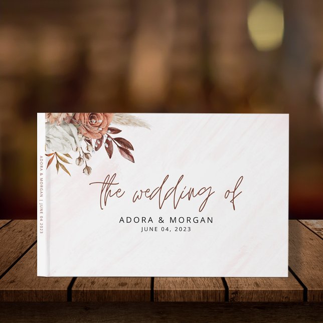 Libro De Visitas Boda de Rustic Fall Terracotta Boho (Subido por el creador)
