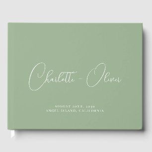 Libro De Visitas Boda de sabios de tipografía personalizada minimal