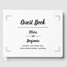 Libro De Visitas Boda de script manuscrito simple