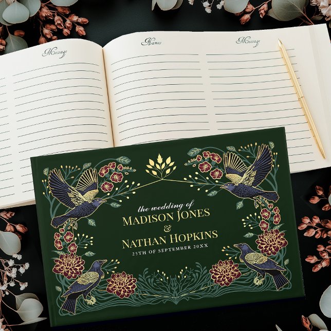 Libro De Visitas Boda de Snapdragon de Raven Dahlia con encanto gót (Subido por el creador)