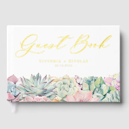 Libro De Visitas Boda de suculentos de paquetería