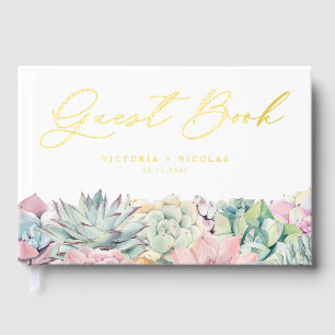 Libro De Visitas Boda de suculentos de paquetería