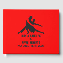 Libro De Visitas Boda de Tango Caliente Rojo