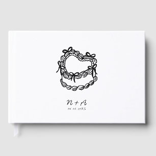Libro De Visitas Boda de tarta caprichosa a mano