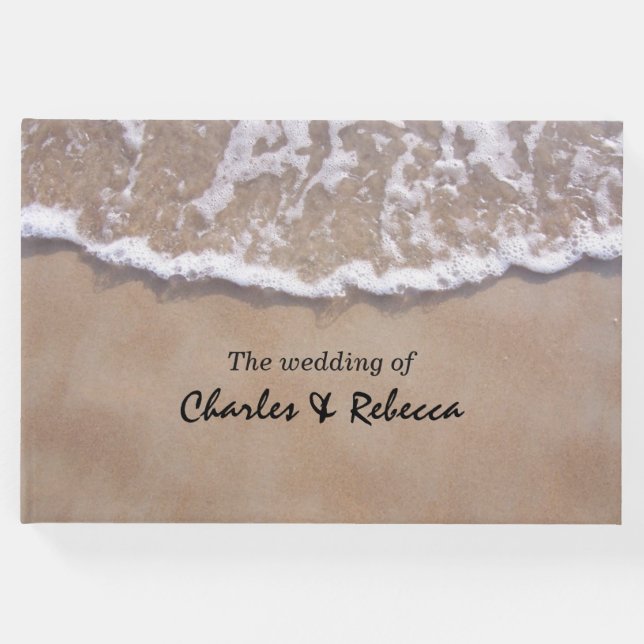 Libro De Visitas Boda de temas de playa Casual (Anverso)