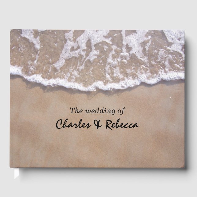 Libro De Visitas Boda de temas de playa Casual (Anverso)