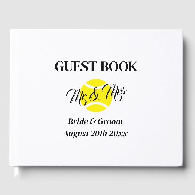 Libro De Visitas Boda de temas no tradicionales Mr & Mrs. (Anverso)