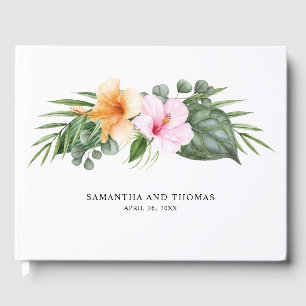 Libro De Visitas Boda de temas tropicales con tu foto