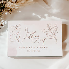 Libro De Visitas Boda de Terracota Botánica Boho minimalista