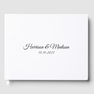 Libro De Visitas Boda de texto elegante clásico personalizar