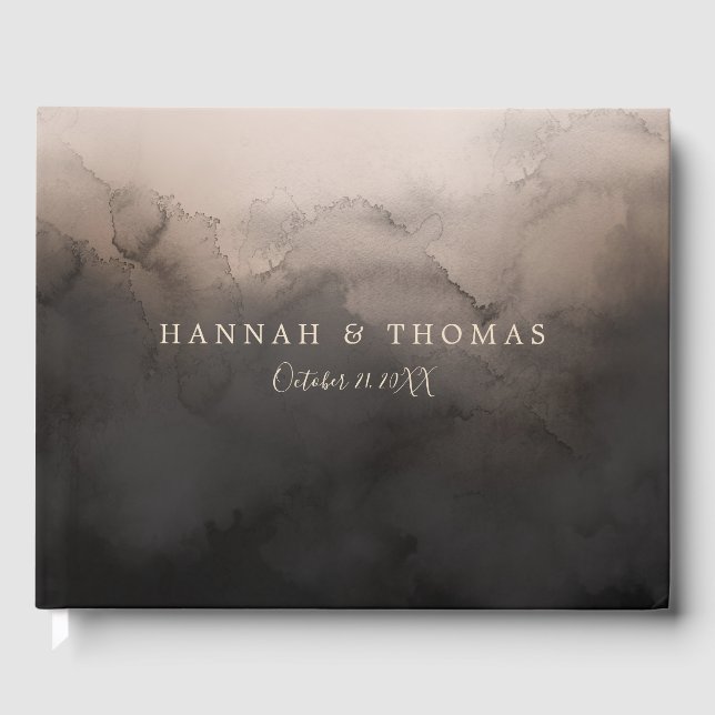 Libro De Visitas Boda de tinta oscura (Anverso)