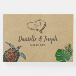 Libro De Visitas Boda de tortugas tropicales de mar