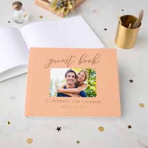 Libro De Visitas Boda de verano de la pareja Sweet Peach