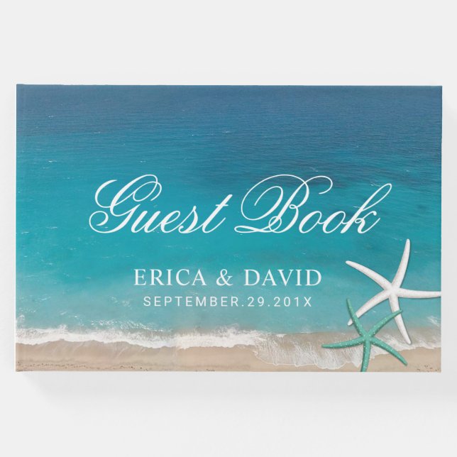 Libro De Visitas Boda de verano de Starfish Beach (Anverso)