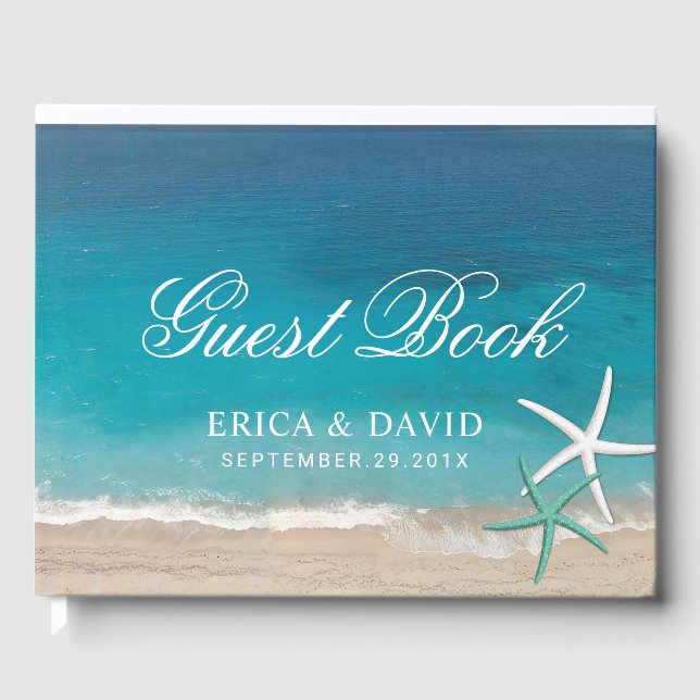 Libro De Visitas Boda de verano de Starfish Beach (Anverso)