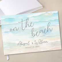 Boda de verano en la playa con acuarela