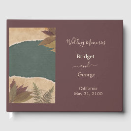 Libro De Visitas boda de verdor de moda de boho boho aderezado