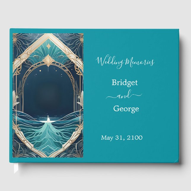 Libro De Visitas boda de vibración de la costa azul (Anverso)