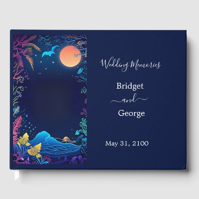 Libro De Visitas boda de vibración de la costa azul (Anverso)